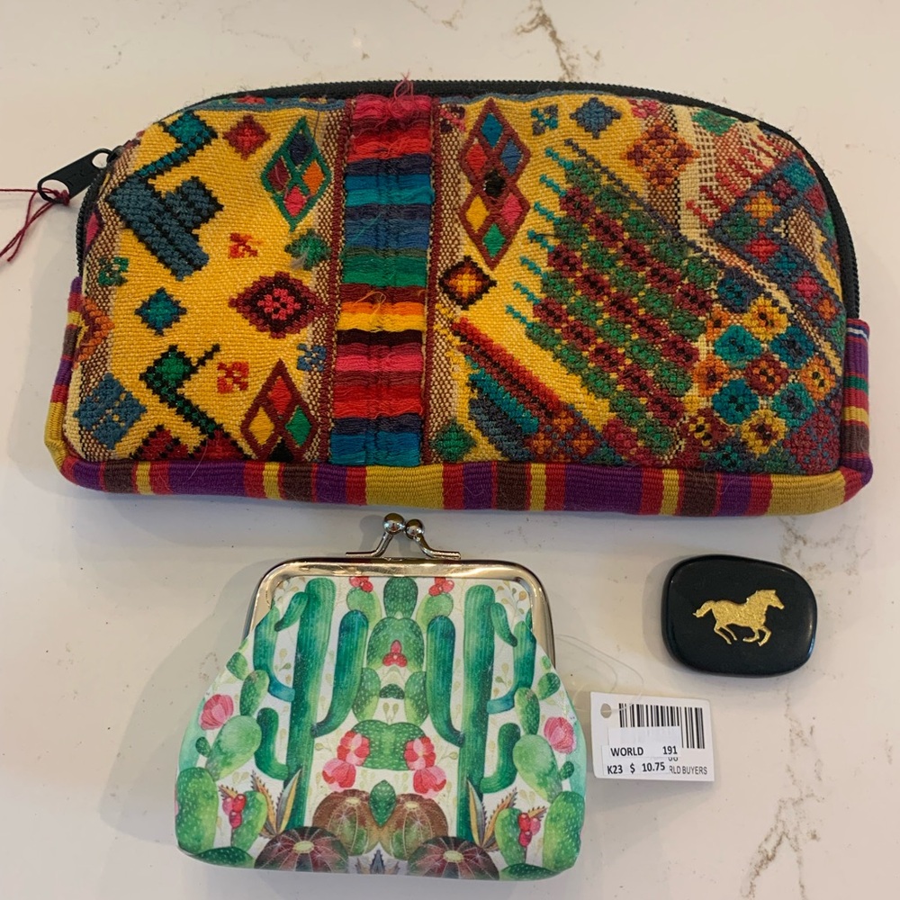 Mini Knit Bag & Coin Purse Gift Set From Arizona (3) Pieces Horse Stone